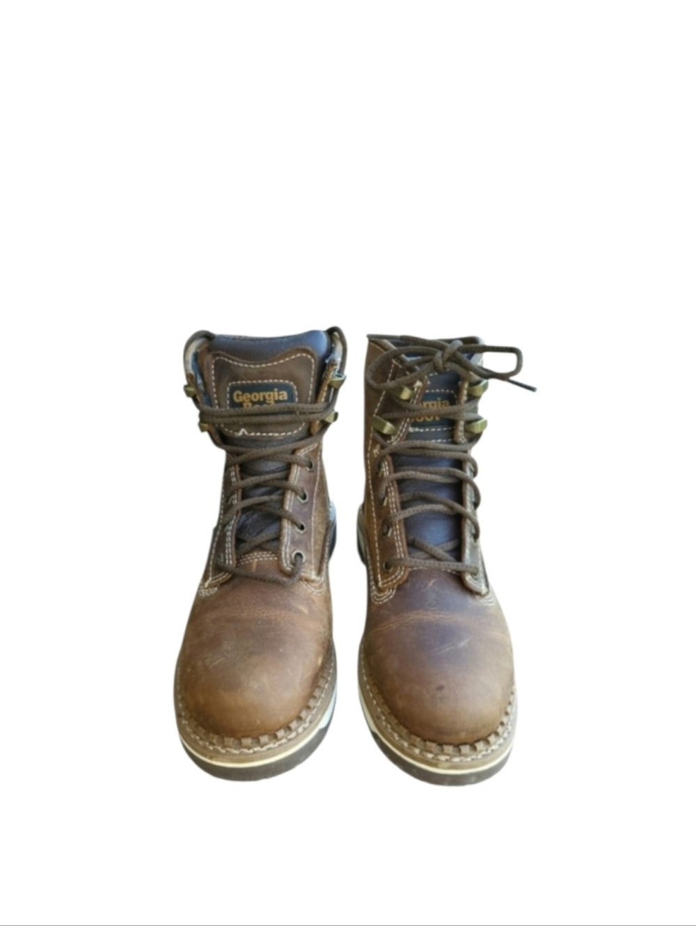 Georgia Boot Amp Brown Leather Work Safety Electric Fire Utility Boot Women 7.5 - Picture 5 of 14